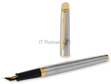 Ручка перьевая Waterman Hemisphere (CWS0920310) Steel GT F сталь нержавеющая/позолота, подарочная коробка