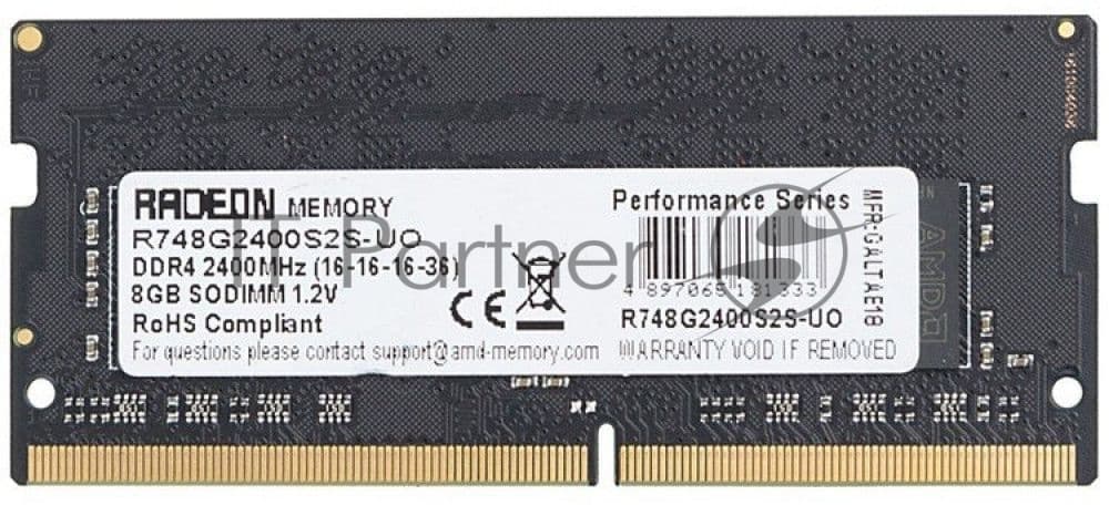 Оперативная память AMD Radeon R7, DDR4, 8GB (1x8GB), 2400MHz, CL16, SO-DIMM