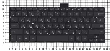 Клавиатура для ноутбука Asus TP300, TP300L черная без рамки