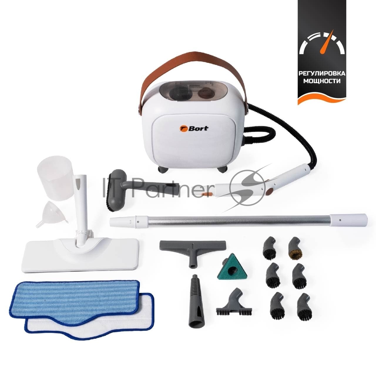 Пароочиститель Bort BDR-3000-RR (93722425)Мощность 1650 Вт; Макс давление 4 бар; Постоянная подача пара 45 г/мин; Температура пара 143 °С; Емкость бачка 1200 мл; Время нагревания 480 с; Время непрерывной работы 45 мин; Регулировка мощности пара; Длина шланга 1,8 м; Длина шнура питания 5 м; Размер 300x280x180 мм; Напряжение 220 В; Частота тока 50 Гц; Вес изделия 3,8 кг; Объем бойлера 1,2 л; Пароочиститель; Конструкция Напольный; Материал Корпуса Пластик;;;; Защита от перегрева;;; Вес брутто=5,9 (Вес нетто=5,9) кг; 69 x 25 x 33; набор аксессуаров 10 шт; гарантия 2 г