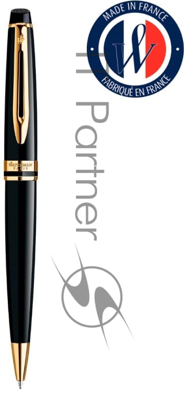 Ручка шариковая Waterman Expert 3 (CWS0951700) Black Laque GT M, синие чернила, подарочная коробка