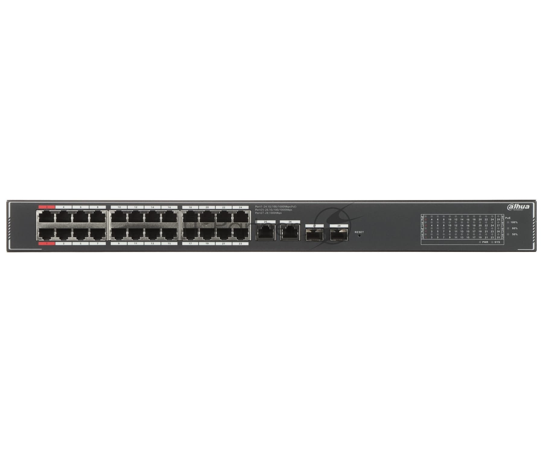 Коммутатор Dahua 28-Port Cloud Managed Gigabit Switch with 24-Port PoE