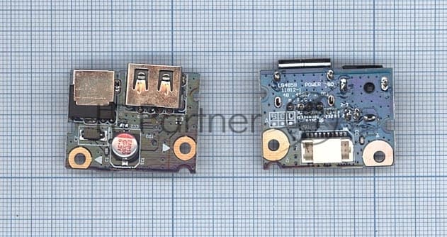 Разъем для ноутбука Lenovo G580 G480 USB 2.0 и DC Jack в сборе на плате
