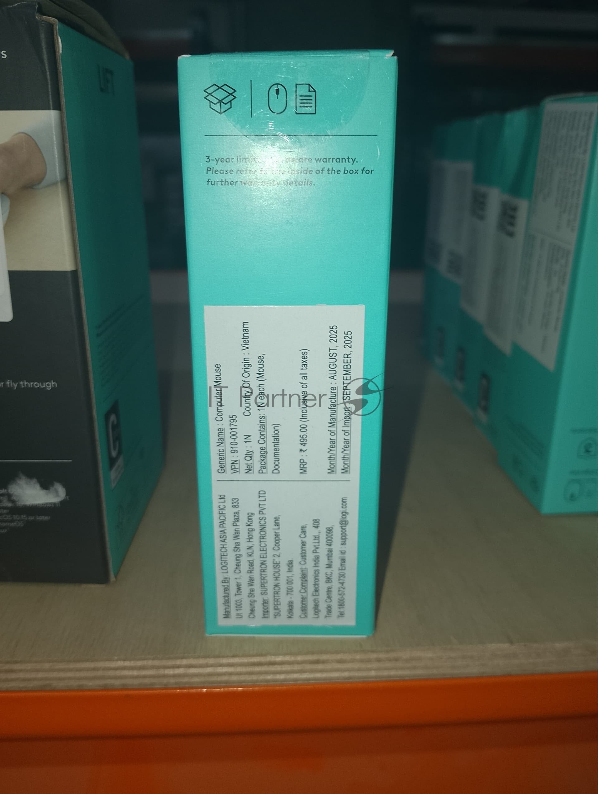(Поврежденная упаковка) Мышь проводная Logitech M90 черный (USB, оптическая, 1000dpi, 2but) (910-001795)