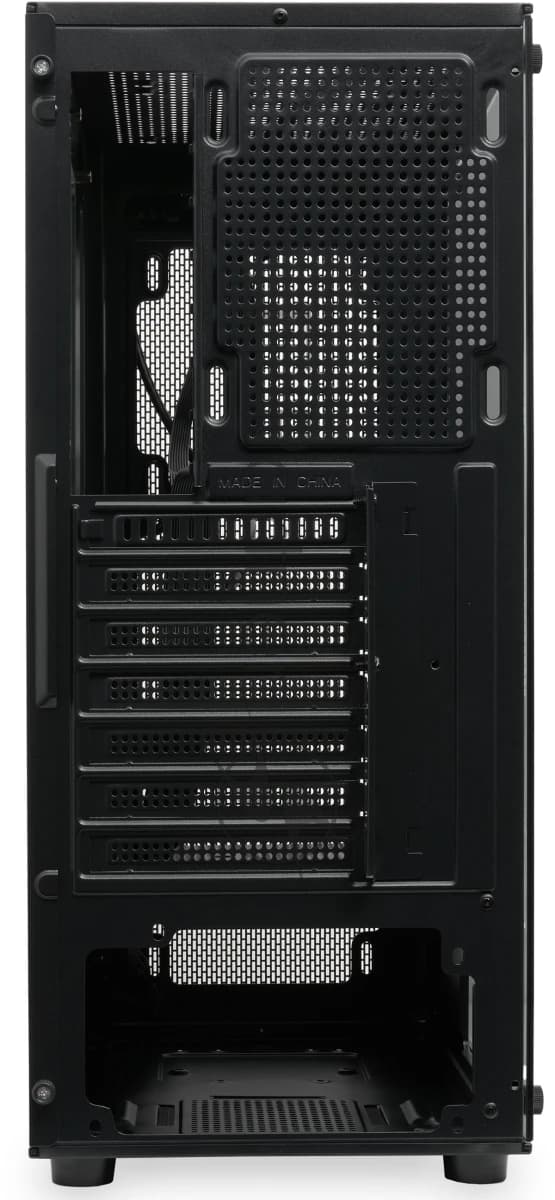 Компьютерный корпус без блока питания HSPD M530, Mesh Mid Tower, Black, TG, 0.4 SPCC, no fans ATX, mATX, mITX 155/290/200mm 2x2.5", 2x3.5", 7xPCI 1xUSB-A 3.0, 2xUSB-A 1.0 335x193x445mm