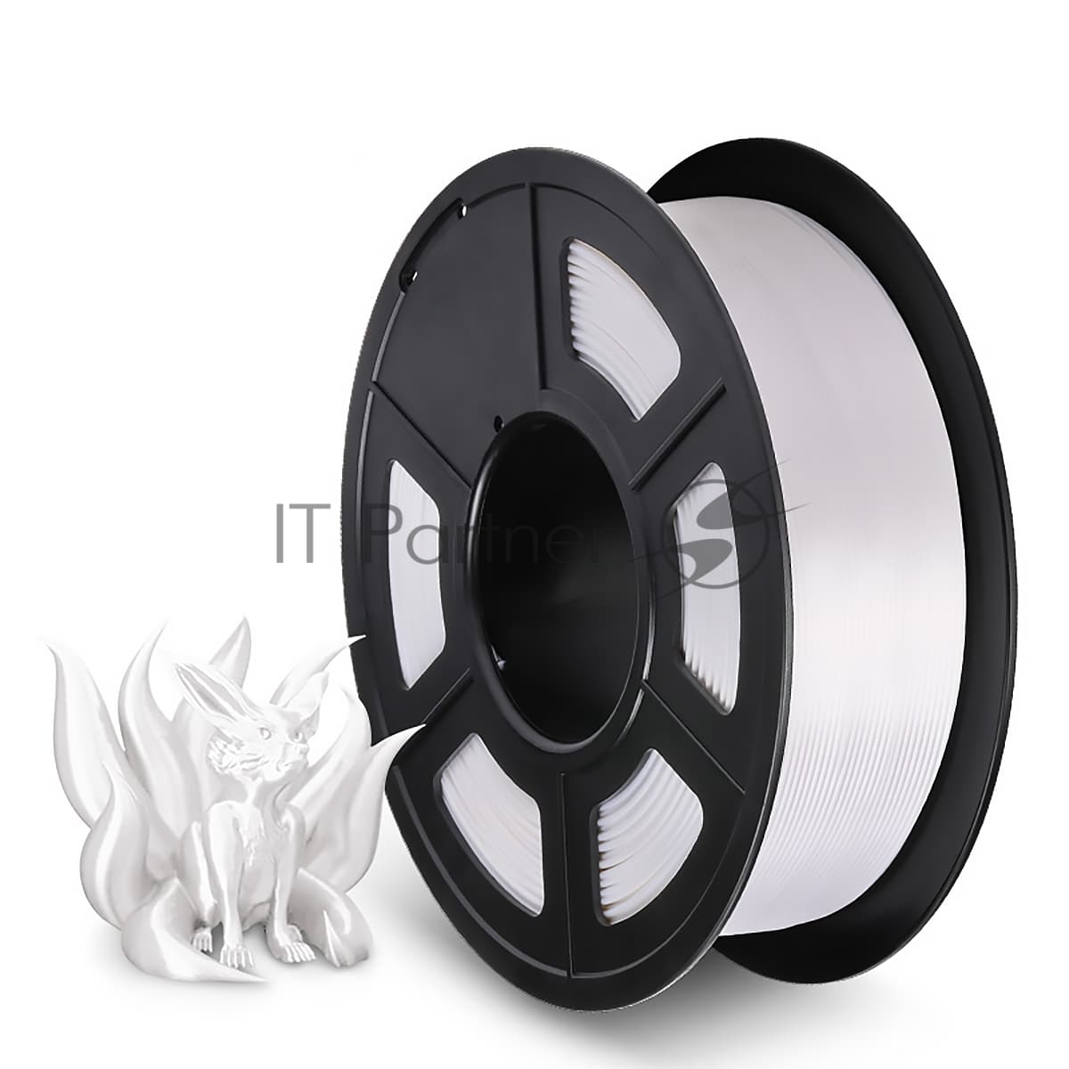-/ Филамент NVPRINT Silk PLA+ White для 3D печати диаметр 1.75мм длина 330 метров масса 1 кг