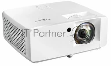 Лазерный проектор Optoma ZH350ST DLP; FULL HD (1920*1080); 3500 lm; 300000:1; 0,496:1; 2xHDMI; 1xAudio 3.5m; USB-A power 1.5A;RS232; RJ45; 15W; 32dB; 3 кг; белый