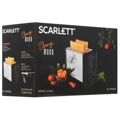 Тостер Scarlett SC-TM11026 черный, 650 Вт, 2 слота