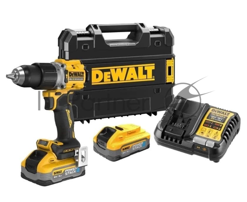 Дрель-шуруповерт DeWalt DCD805H2T, 18 В, 5 Ач, 90 Нм, щеточный, ударный