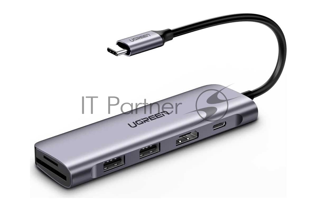 Концентратор USB-хаб UGREEN CM195-70411 Space Gray