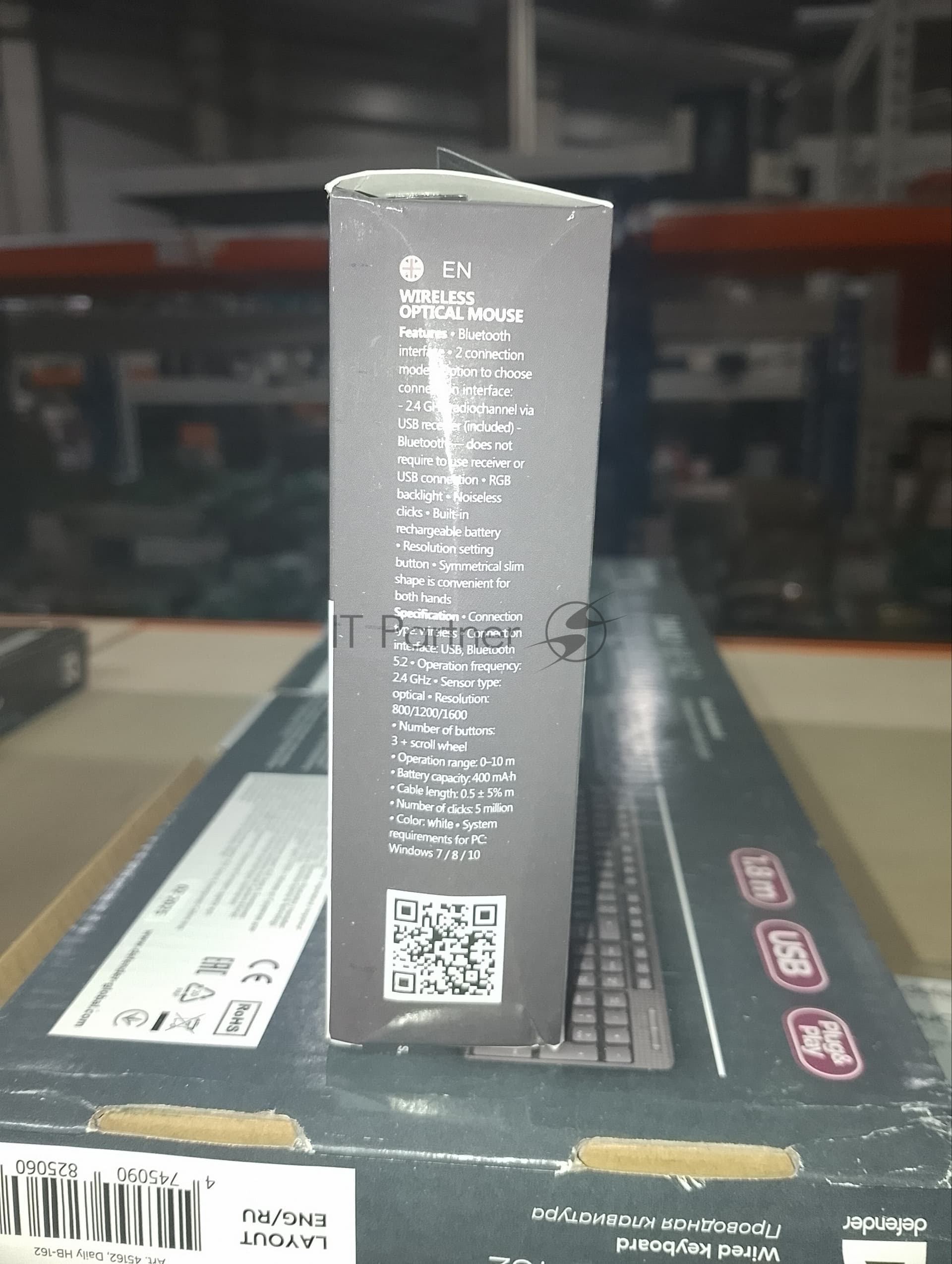 (Поврежденная упаковка) Мышь беспроводная DEFENDER Touch (Прикосновение) MM-997 белый (USB/BT, 1600dpi, 3but)
