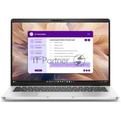 Ноутбук DELL Pro 16 Plus/16"/IPS/Ultra 7 266V/16GB/1TB SSD/Intel Arc graphics/Linux/серебристый/1.9kg