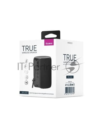 Портативная Bluetooth-колонка OLMIO SPLASH 5Вт, TWS, 1800 мАч, IPX7, Bluetooth 5.0, soft-touch