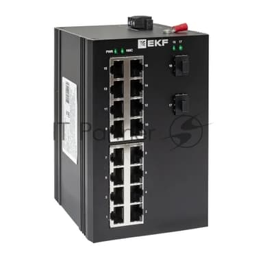 Коммутатор EKF TSX-U-2GX/SFP-16GT, 16×1 Гбит/с + 2×1 Гбит/с SFP, неуправляемый