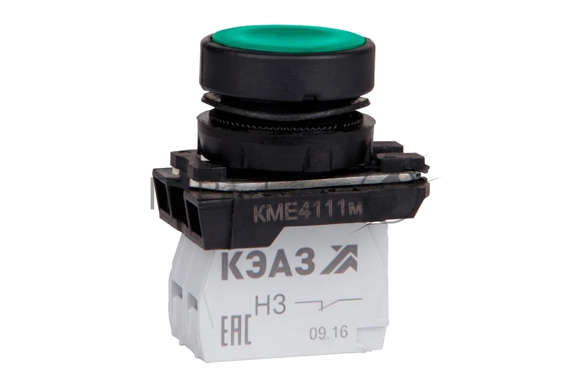 Кнопка управления КМЕ4111м 1но+1нз IP40 цилиндр зел. КЭАЗ 248242