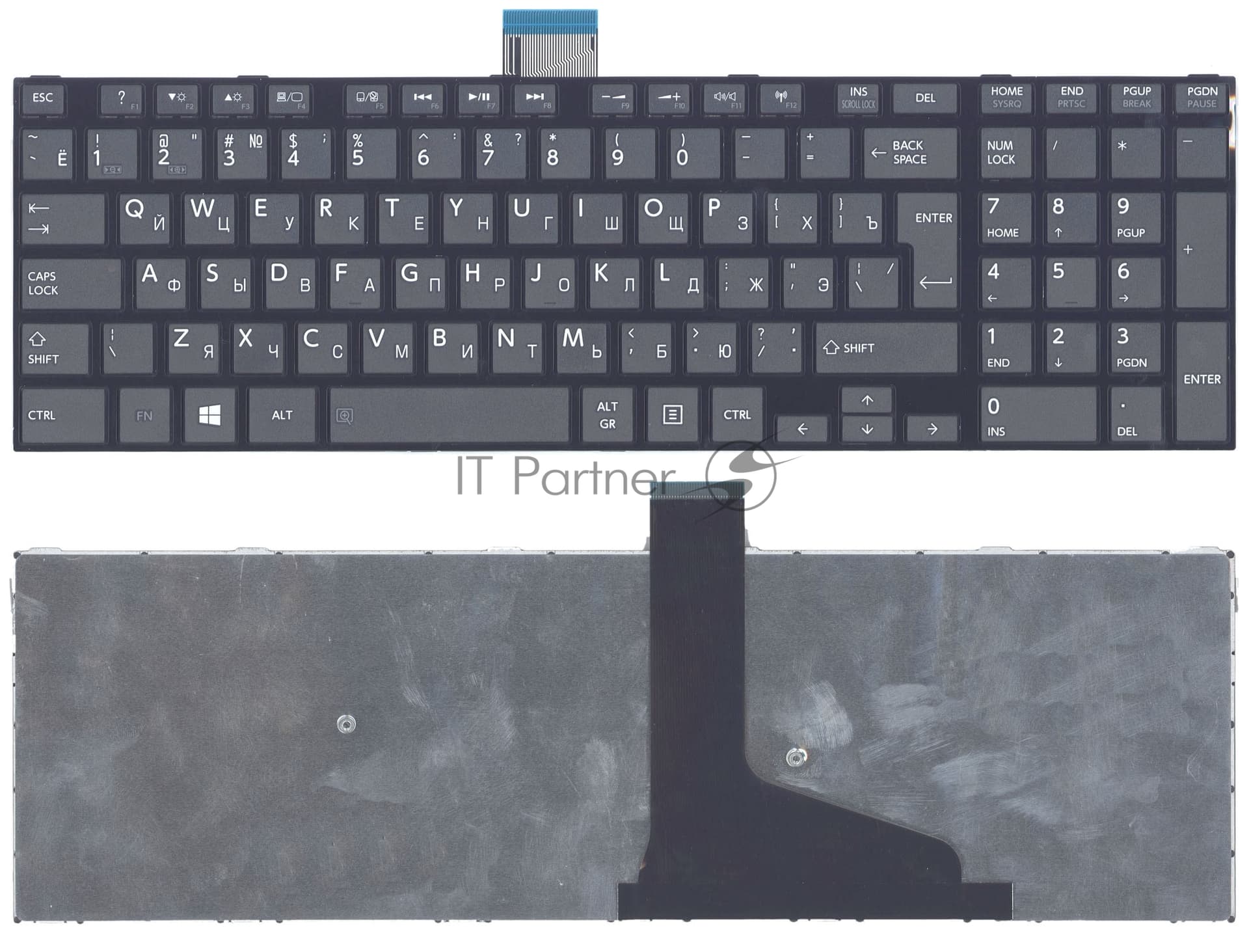 Клавиатура для ноутбука Toshiba S50-A черная вертикальный Enter