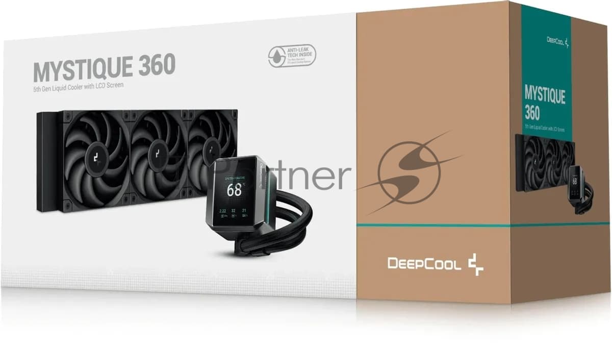 Система жидкостного охлаждения DEEPCOOL MYSTIQUE 360 ARGB черный, 120 мм, алюминий/медь, 2150 об/мин, 36.49 дБ, 4 pin, 300 Вт