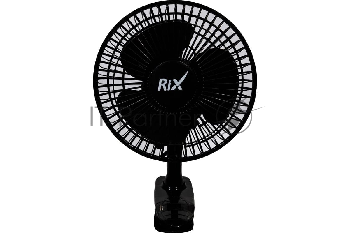 Вентилятор Rix RDF-1500WB чёрный, настольный, 15 Вт, 2 скорости, 15 см
