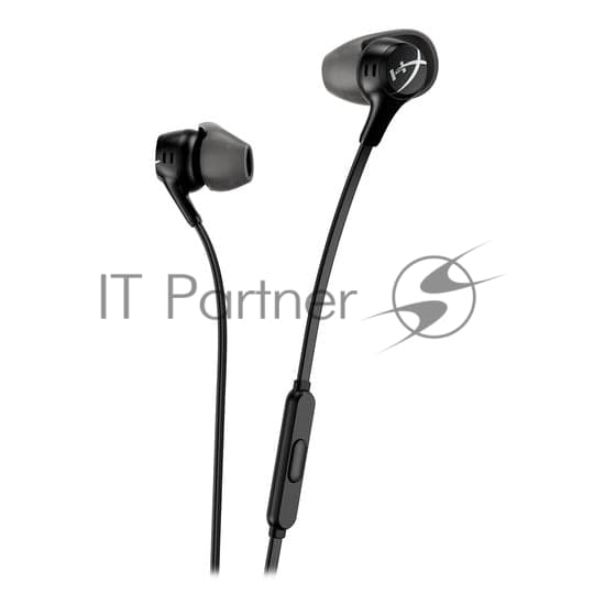 Проводные наушники HyperX Cloud Earbuds II черный, вкладыши, микрофон на проводе