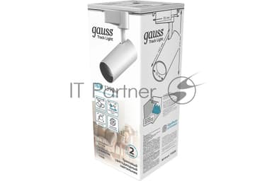 Светильник светодиодный трековый однофазный Gauss LED ДПО 16 Вт 1390 Лм 4000К IP20 d65х210 мм Track