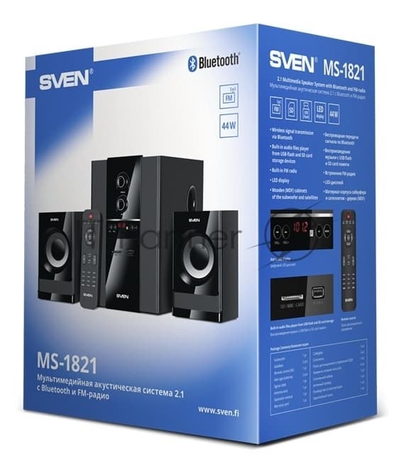 Акустическая система SVEN MS-1821 2.1 черный 40Вт BT