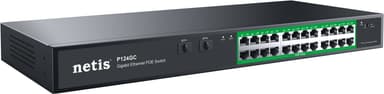 Netis P124GC Коммутатор неуправляемый PoE+, 26 портов, 24x1 Гбит/с, PoE+ 24х30 Вт (до 360Вт), Uplink SFP 2x1 Гбит/с