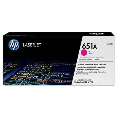 Картридж лазерный HP 651A CE343A пурпурный бар.в компл. (16000стр.) для HP LJ 700/775