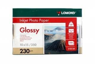 Фотобумага LOMOND Односторонняя Глянцевая для струйной печати, A6, 230 г/м2, 250 листов