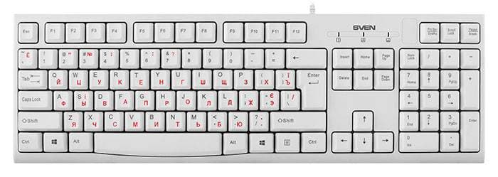 SVEN Клавиатура проводная KB-S300 белая