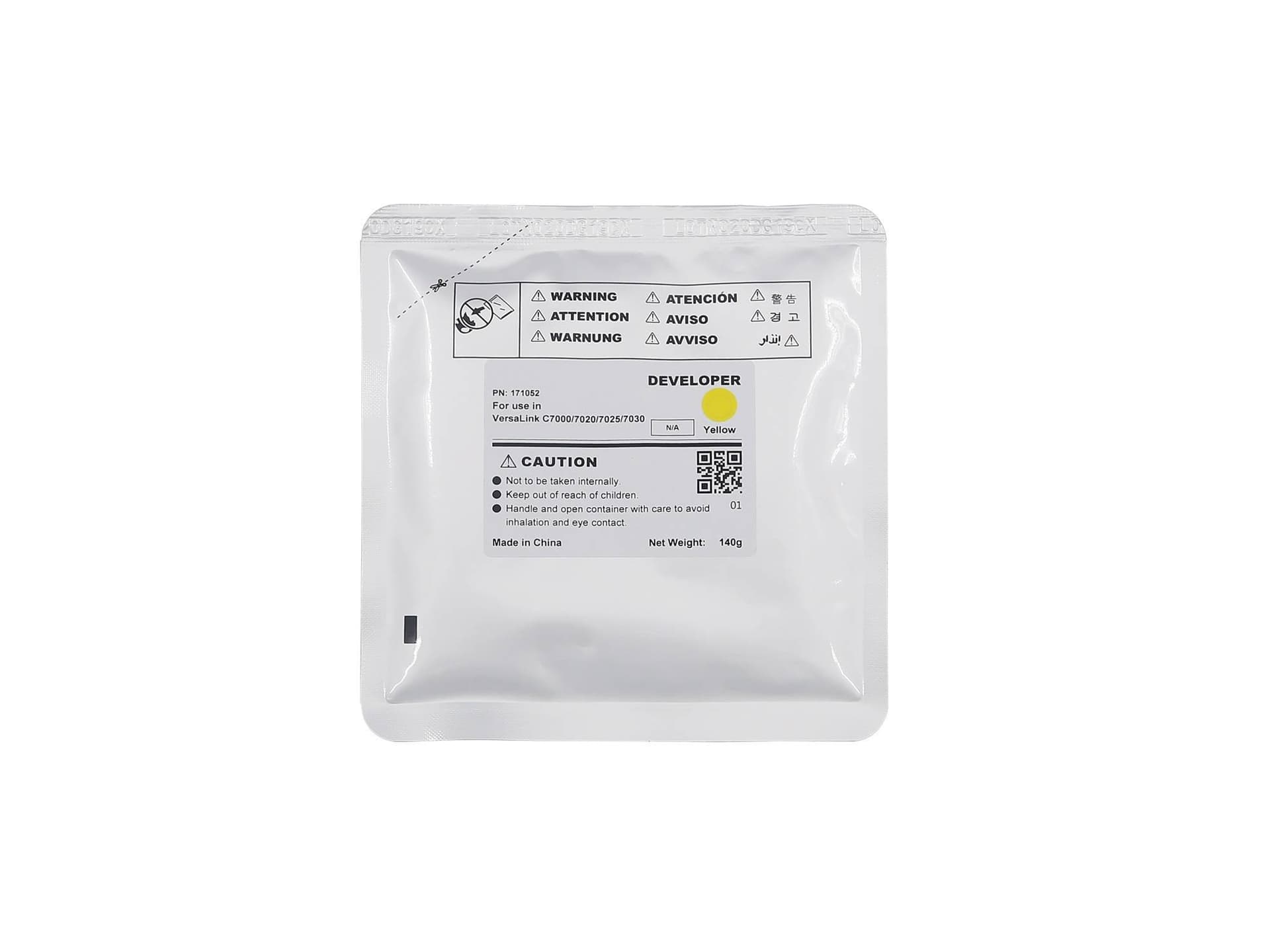 -/ Девелопер для XEROX VersaLink C7000/C7020/C7025/7C030 (CET) Yellow, 140г, 400000 стр.