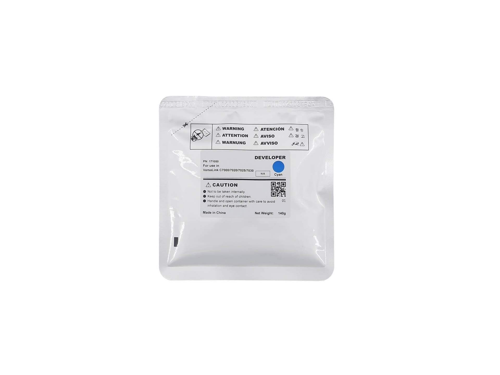 -/ Девелопер для XEROX VersaLink C7000/C7020/C7025/7C030 (CET) Cyan, 140г, 400000 стр.