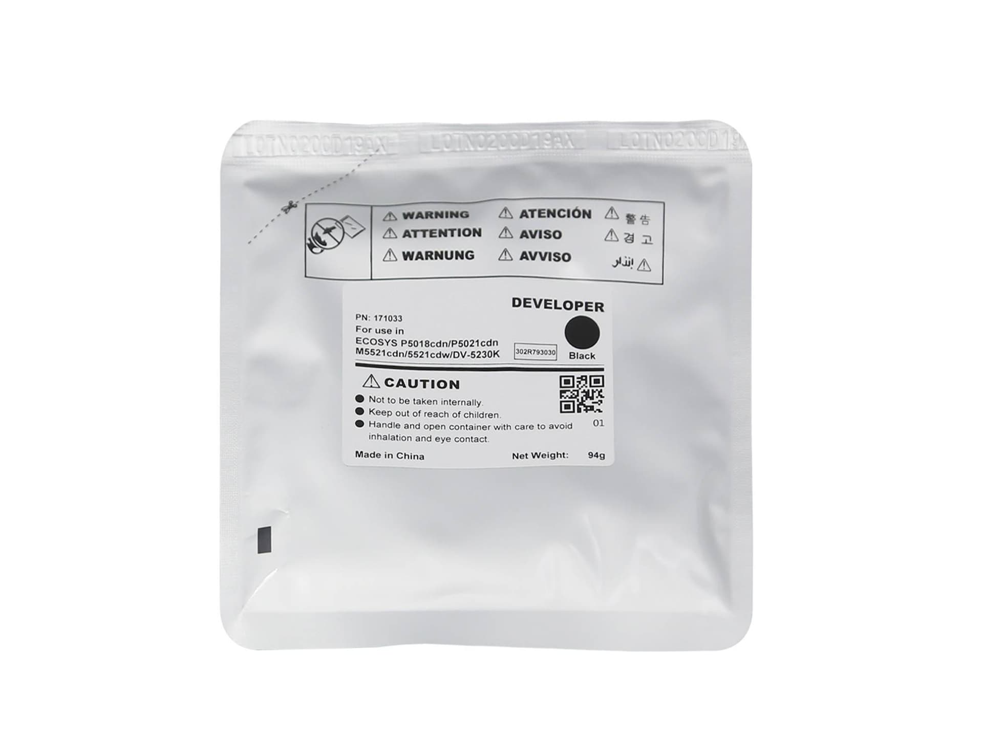 -/ Девелопер DV-5230K для KYOCERA ECOSYS M5521cdn/P5021cdn/M5526cdw (CET) Black, 94г, 100000 стр.