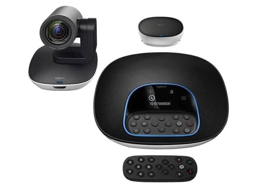 Logitech Веб-камера Conference Cam Group, Full HD 1920 х 1080, 90°, автофокус, USB, кабель 5м., черный/серебристый.