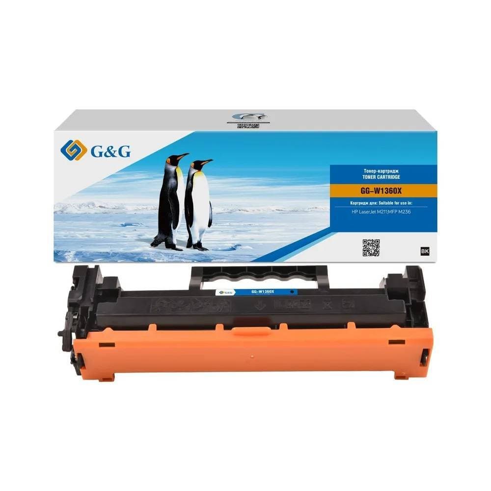 Картридж G&G, аналог HP W1360X/136X 2.6k с чипом