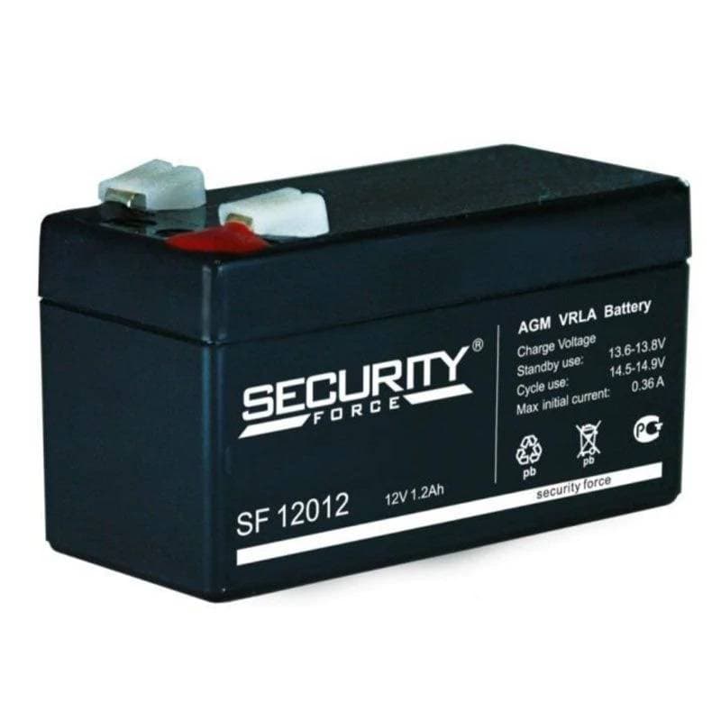 Аккумуляторная батарея Delta (Security Force SF) SF 12012 12В/1,2Ач, клемма F1 (97х44х52мм (57мм); кг; Срок службы 3-5ле