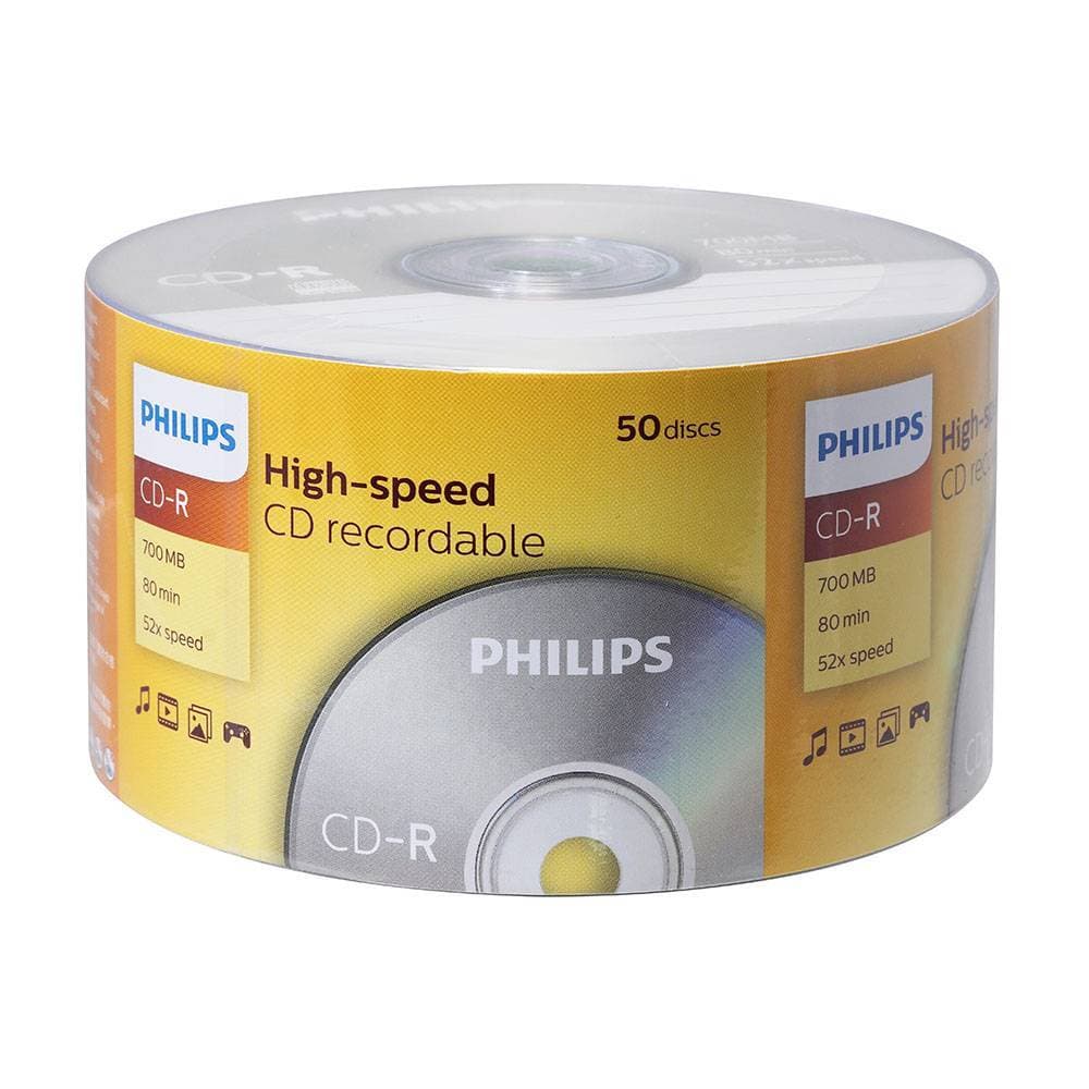 Диск CD-R Philips 700Mb 48-52x Cake Box (CDR80D52H/600)