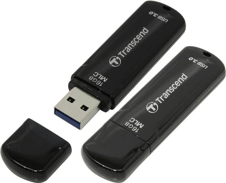 Флеш накопитель 16GB Transcend JetFlash 750, USB 3.1, Черный