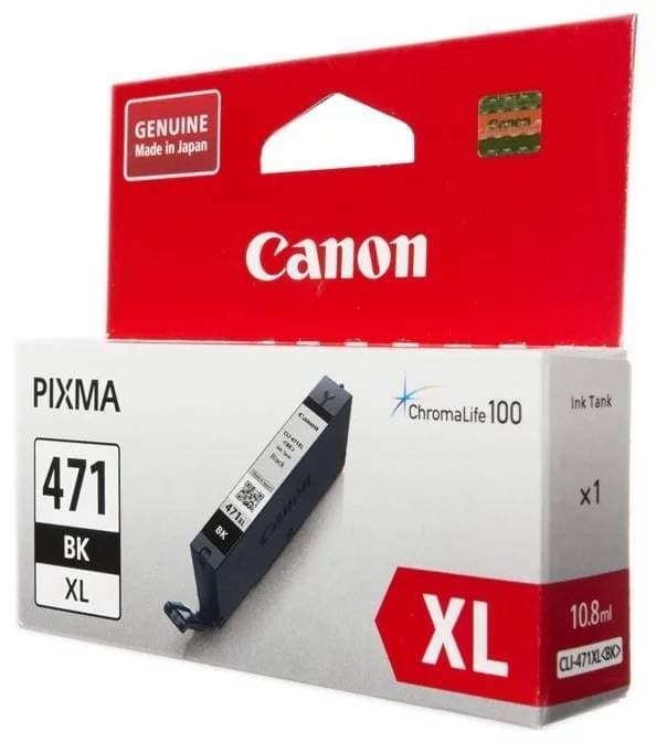Картридж CANON CLI-471XL BK чёрный, увеличенной емкости 11 мл, 715 стр