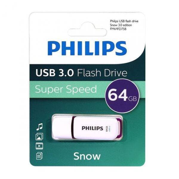 Флешка USB R/W 64Gb PPHILIPS SNOW3.0 64Gb, USB 3.0
