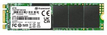 Твердотельный диск 4TB Transcend MTS830, M.2 2280, SATA, 3D TLC, with DRAM R/W - 560/520 MB/s