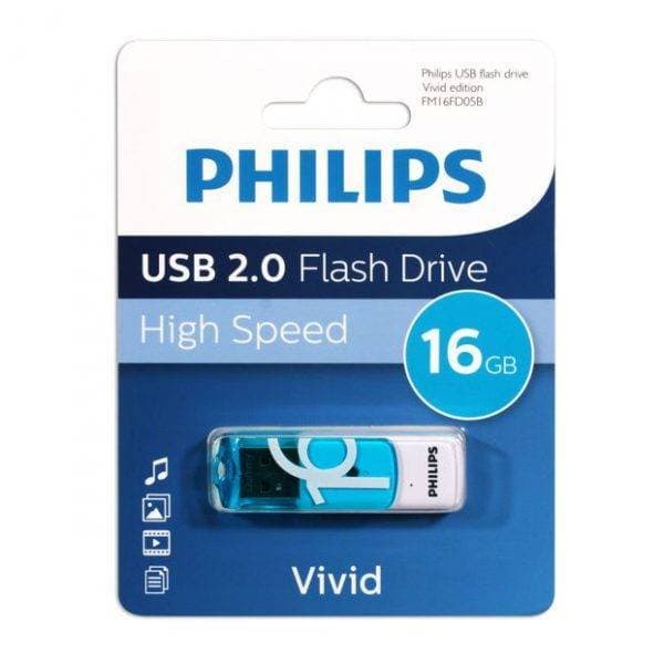 Флешка USB 16Gb PHILIPS VIVID2.0 16Gb, USB 2.0