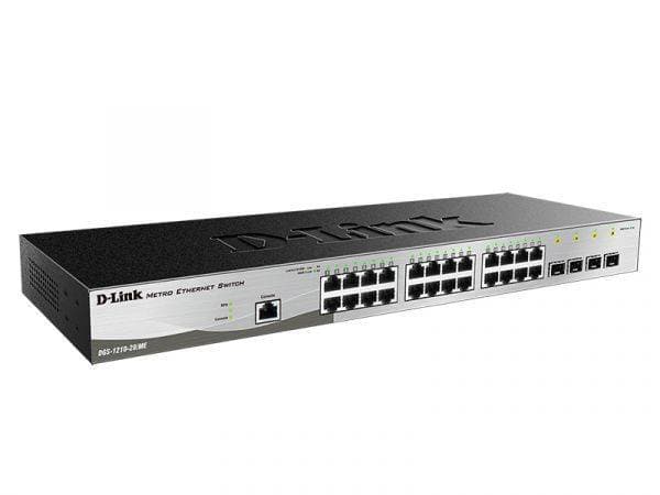 Коммутатор D-Link <DGS-1210-28/ME> управляемый 24UTP 10/100/1000Mbps+ 4 SFP