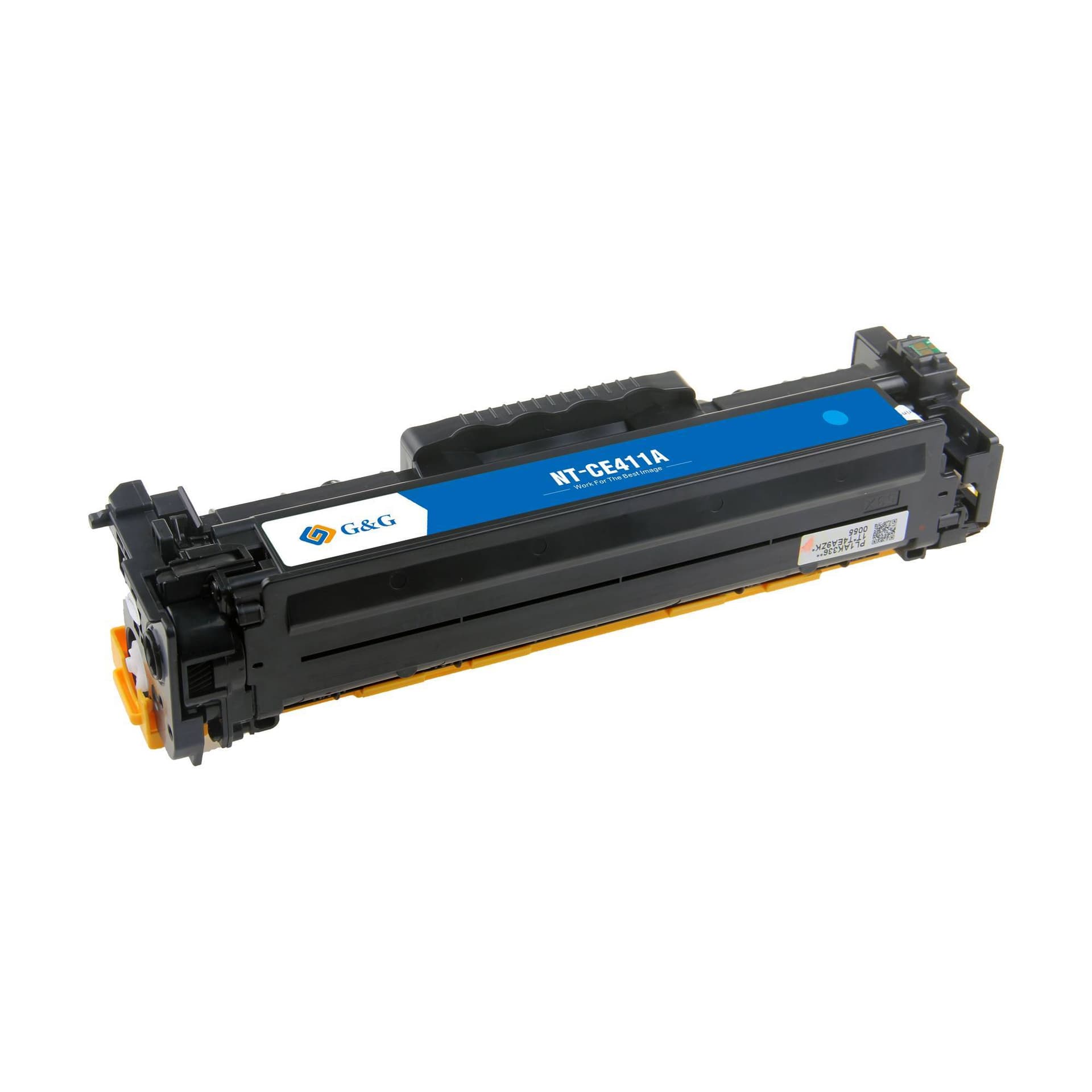 Картридж G&G, аналог HP CE411A синий 2.6k с чипом