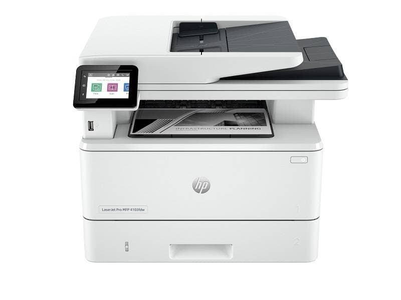 МФУ лазерный HP LaserJet Pro 4103fdw (2Z629A) A4 Duplex Net WiFi белый