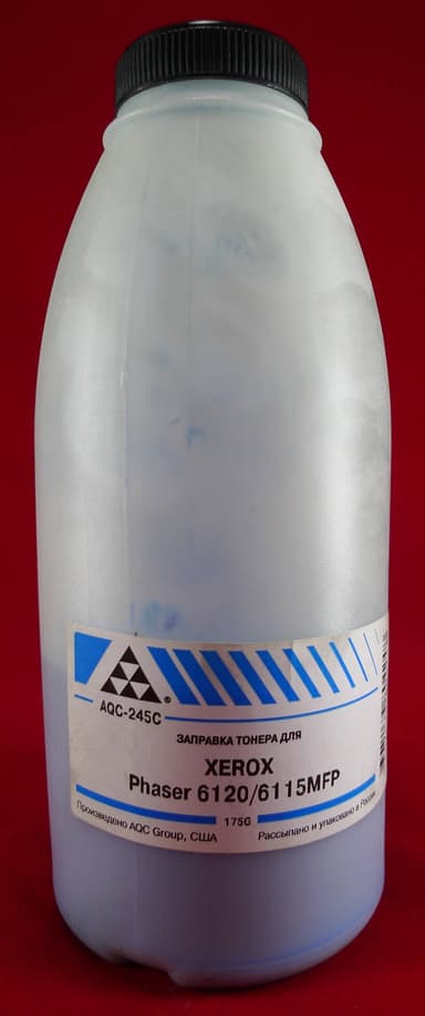 Тонер XEROX Phaser 6120/6115MFP Cyan (фл. 175г) AQC-США фас.Россия