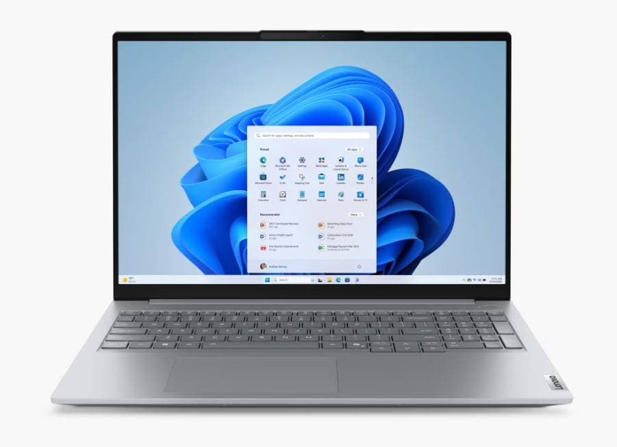Ноутбук Lenovo ThinkBook 16 G8 IAL 16" WUXGA (1920x1200)IPS 300N, Ultra 5 225U, 1x16GB DDR5-5600, 512GB SSDM.2, Intel Graphics, WiFi6E, BT,Kb Eng/Ru, FPR, TPM2, FHDCam, 45Wh, 65W USB-C, NoOS, 1Y, 1.7kg