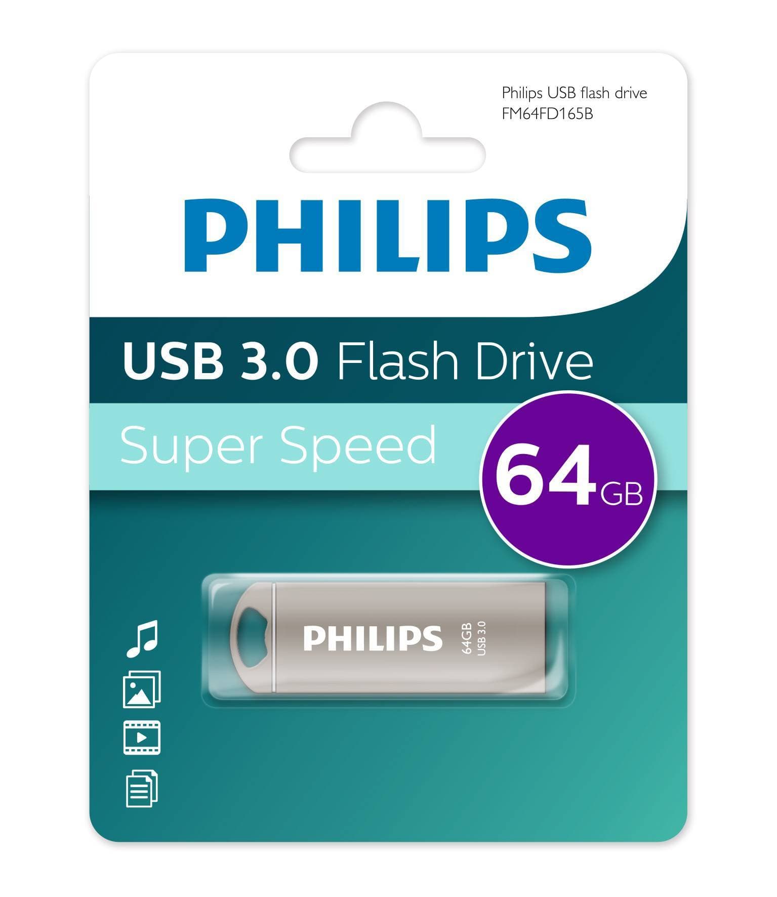 Флешка USB 64Gb PHILIPS IRON 3.0 64Gb, USB 3.0