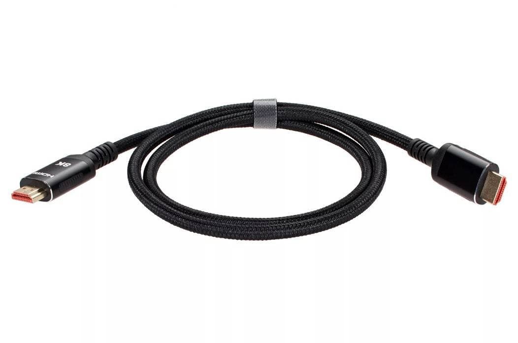 iOpen ACG859B-1.0 Кабель интерфейсный HDMI-HDMI 19M/M,ver. 2.1 8KX60Hz (Econom) оплетка 1m