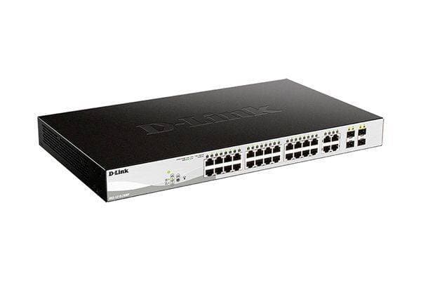 Коммутатор D-Link <DGS-1210-28MP> управляемый 24x10/100/1000Base-T PoE+4x 1000 SFP