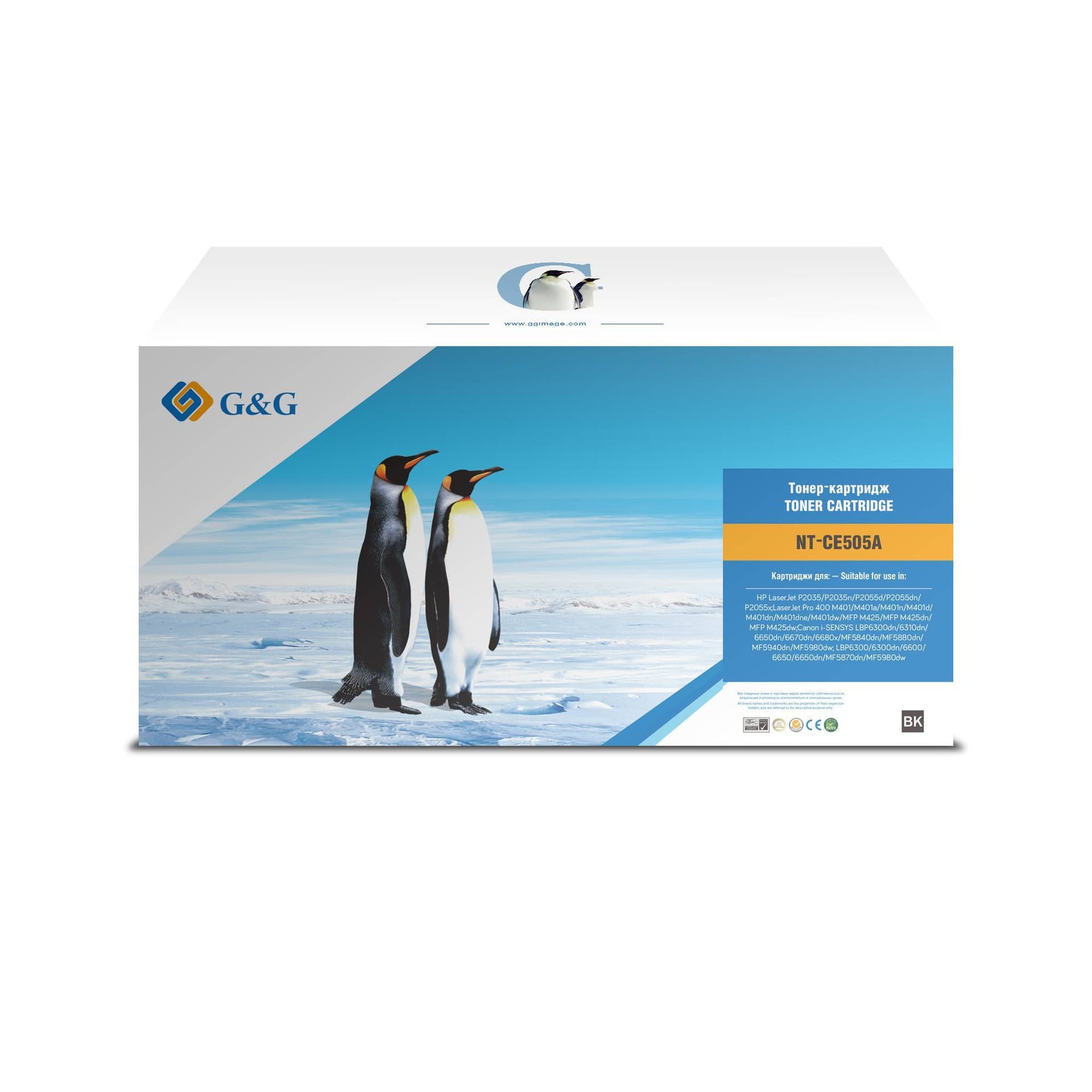 Картридж G&G, аналог HP CE505A/CF280A/ Canon /CRG119/CRG719/CRG519/CRG319 2.3k с чипом